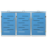 Triple Wheelie Bin Shed 207x77.5x115 cm Stainless Steel