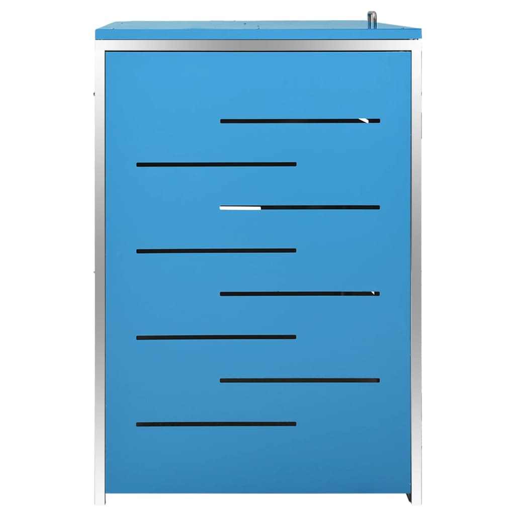 Triple Wheelie Bin Shed 207x77.5x115 cm Stainless Steel