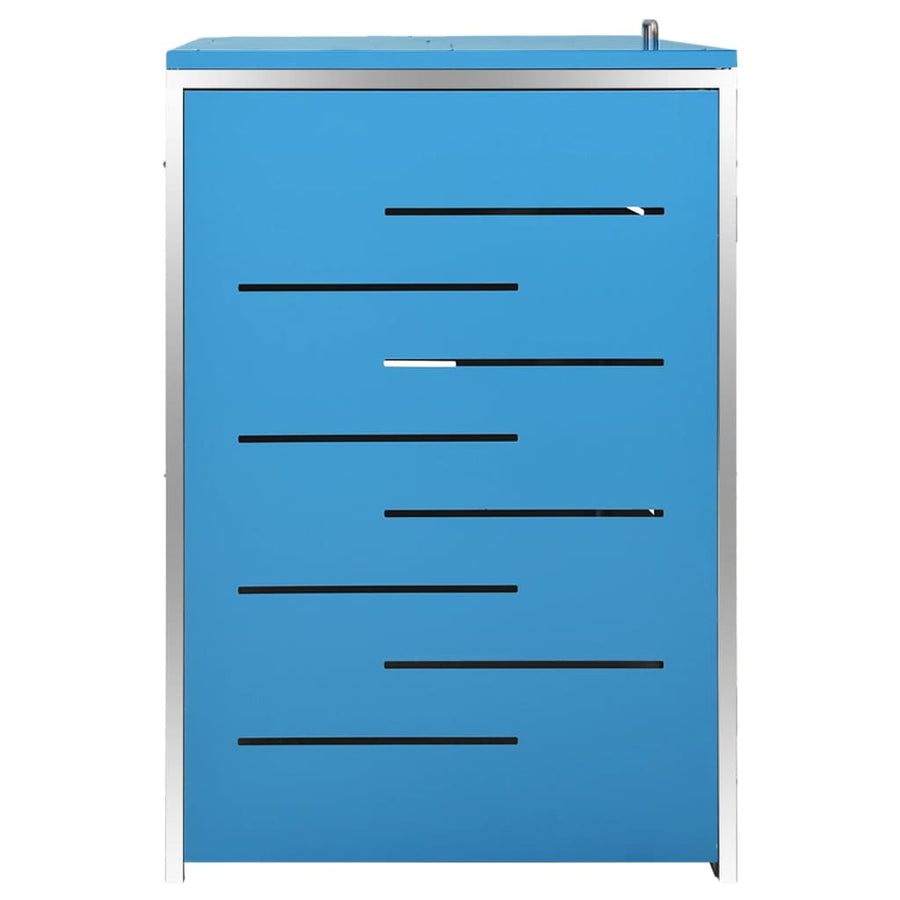 Triple Wheelie Bin Shed 207x77.5x115 cm Stainless Steel