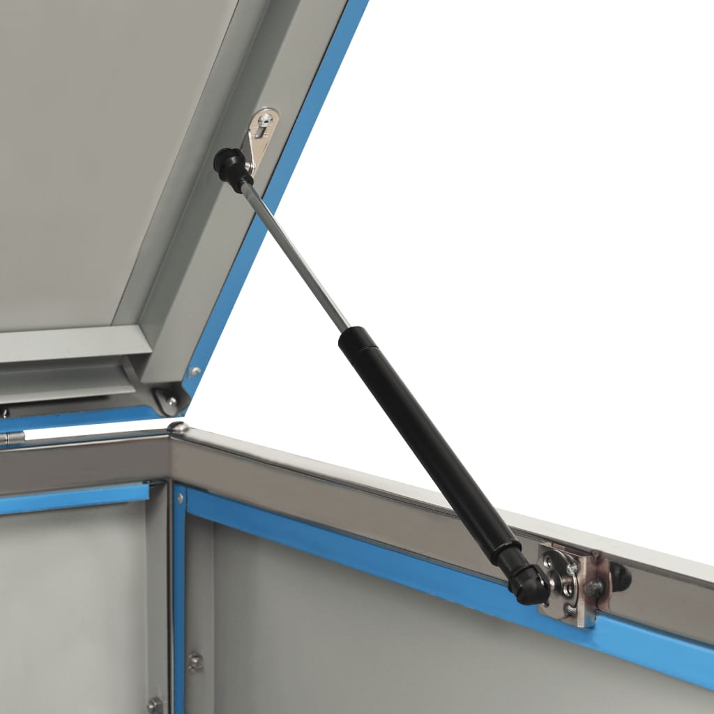 Triple Wheelie Bin Shed 207x77.5x115 cm Stainless Steel