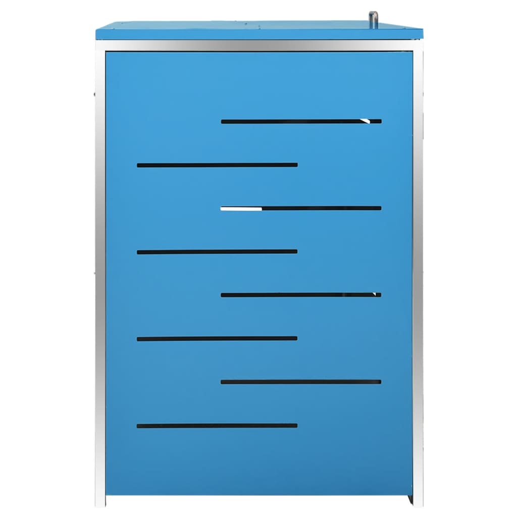 Quadruple Wheelie Bin Shed 276.5x77.5x115 cm Stainless Steel