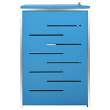 Quadruple Wheelie Bin Shed 276.5x77.5x115 cm Stainless Steel