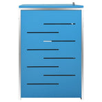 Quadruple Wheelie Bin Shed 276.5x77.5x115 cm Stainless Steel