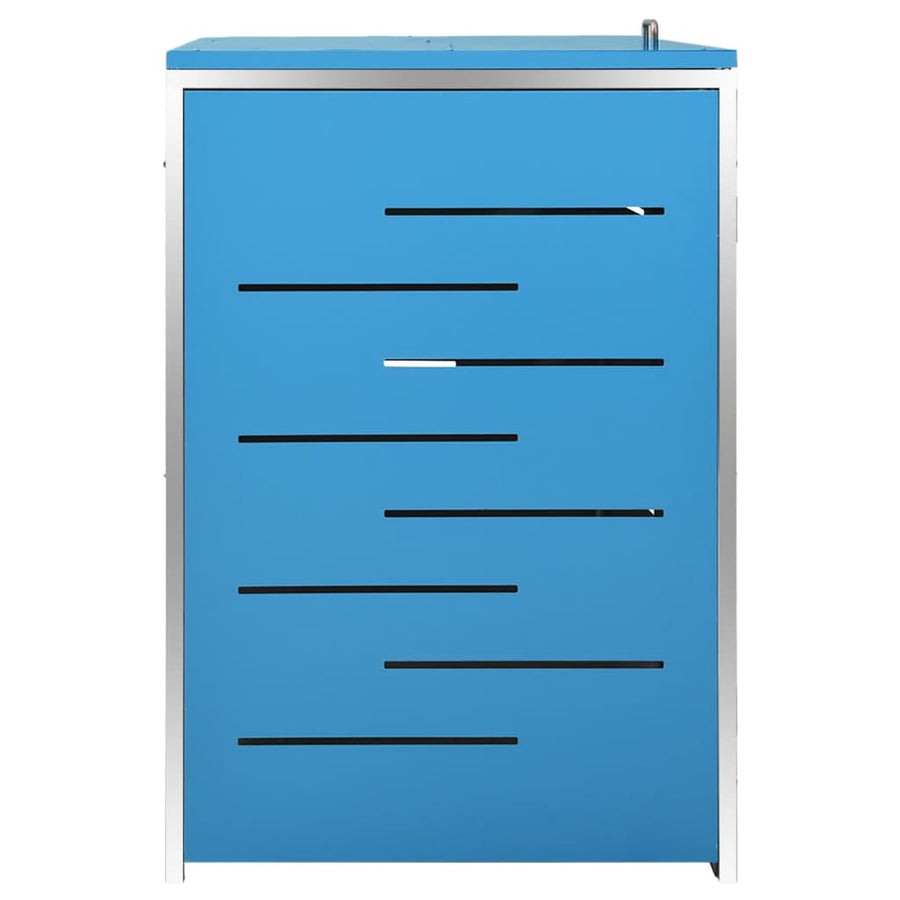 Quadruple Wheelie Bin Shed 276.5x77.5x115 cm Stainless Steel