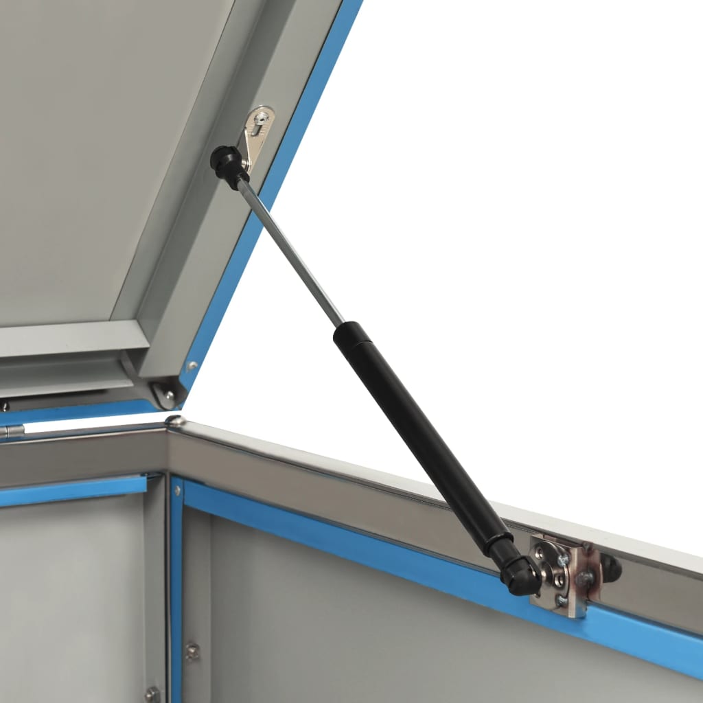 Quadruple Wheelie Bin Shed 276.5x77.5x115 cm Stainless Steel