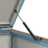 Quadruple Wheelie Bin Shed 276.5x77.5x115 cm Stainless Steel