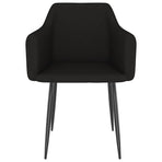 Dining Chairs 4 pcs Black Fabric