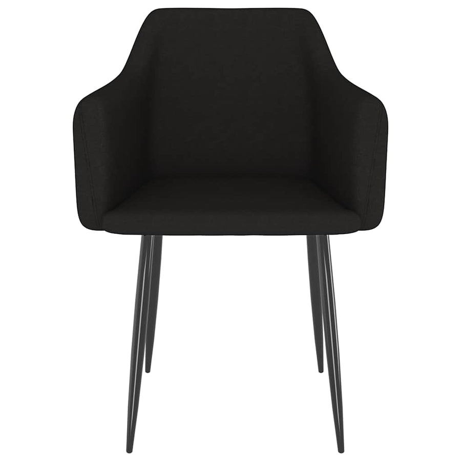 Dining Chairs 4 pcs Black Fabric