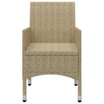3 Piece Garden Dining Set Beige
