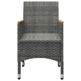 3 Piece Garden Dining Set Grey - Extra Image