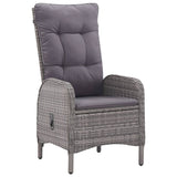 3 Piece Garden Dining Set Grey - Side View