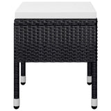 5 Piece Garden Dining Set Black - Low Angle