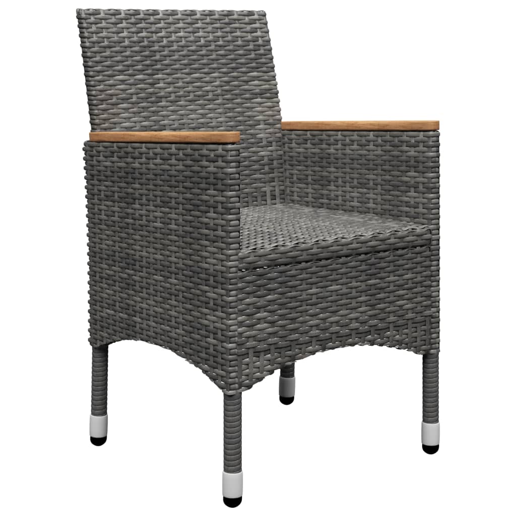 5 Piece Garden Dining Set Grey