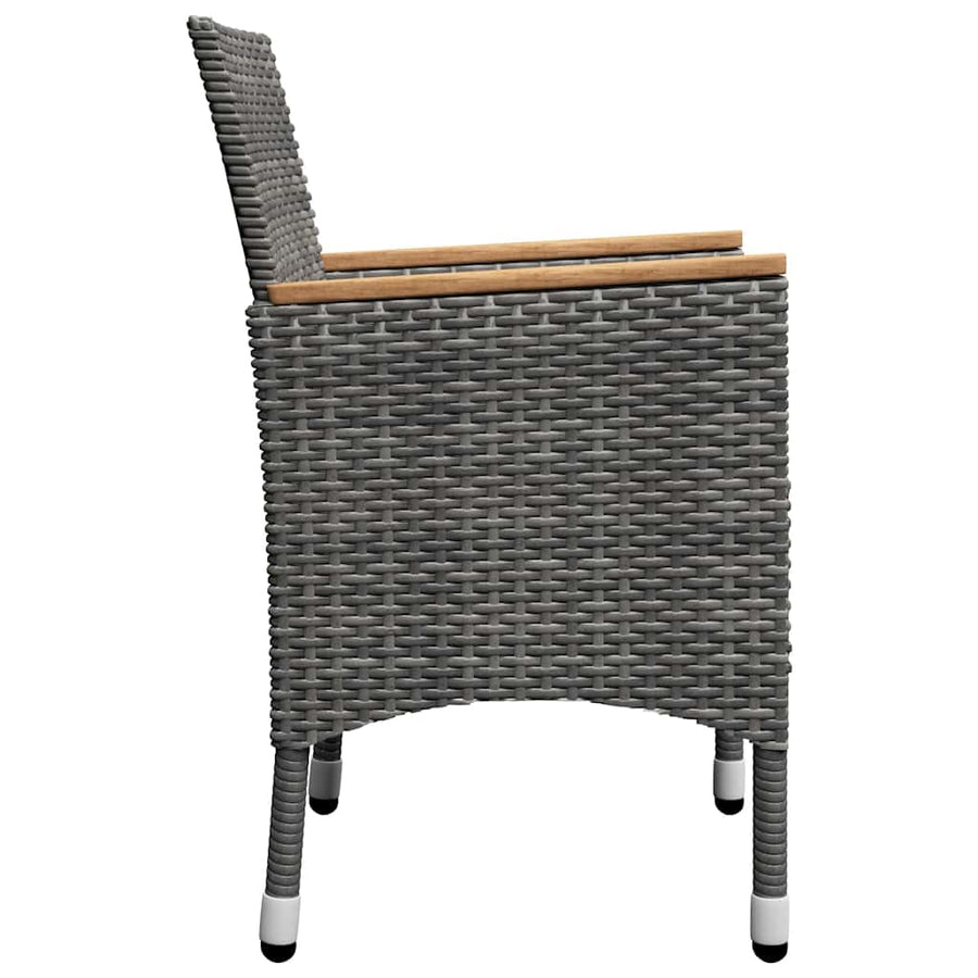5 Piece Garden Dining Set Grey