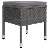 5 Piece Garden Dining Set Grey - Low Angle