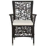 3 Piece Garden Dining Set Brown