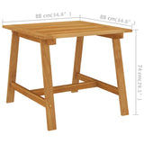 3 Piece Garden Dining Set Black - Extra Image