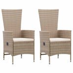 3 Piece Garden Dining Set Beige