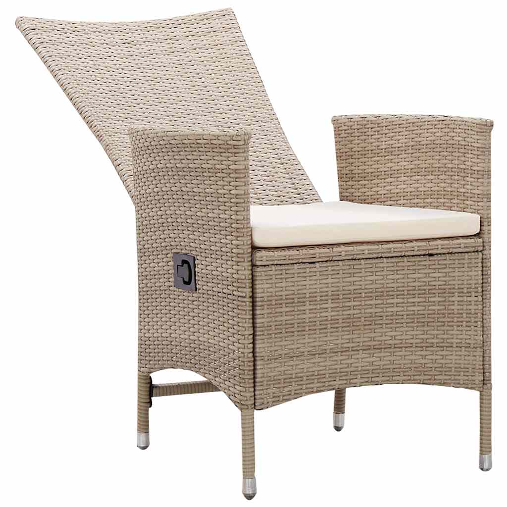 3 Piece Garden Dining Set Beige