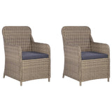 3 Piece Garden Dining Set Brown - Close-Up Angle
