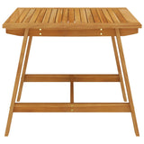 3 Piece Garden Dining Set Brown - Top-Down View