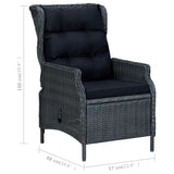 3 Piece Garden Dining Set Dark Grey - Extra Image
