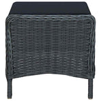 5 Piece Garden Dining Set Dark Grey