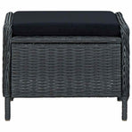5 Piece Garden Dining Set Dark Grey
