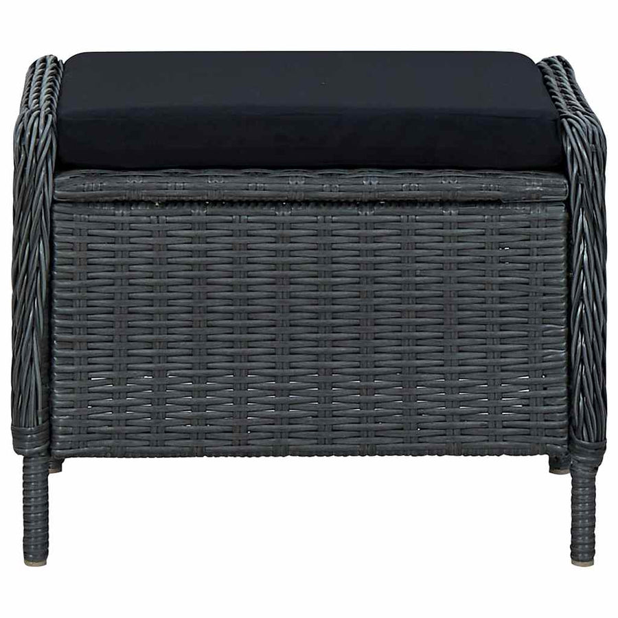 5 Piece Garden Dining Set Dark Grey