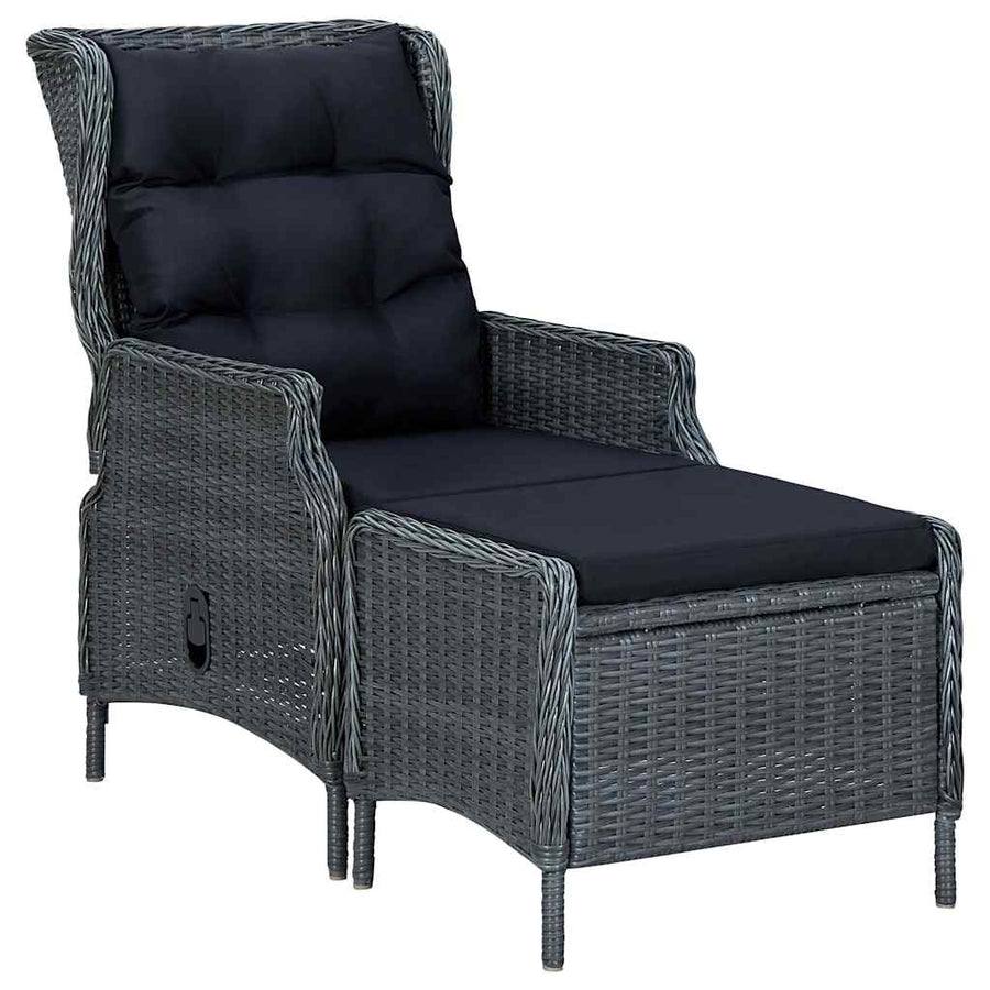 5 Piece Garden Dining Set Dark Grey