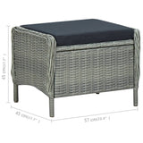 5 Piece Garden Dining Set Light Grey - Extra Image