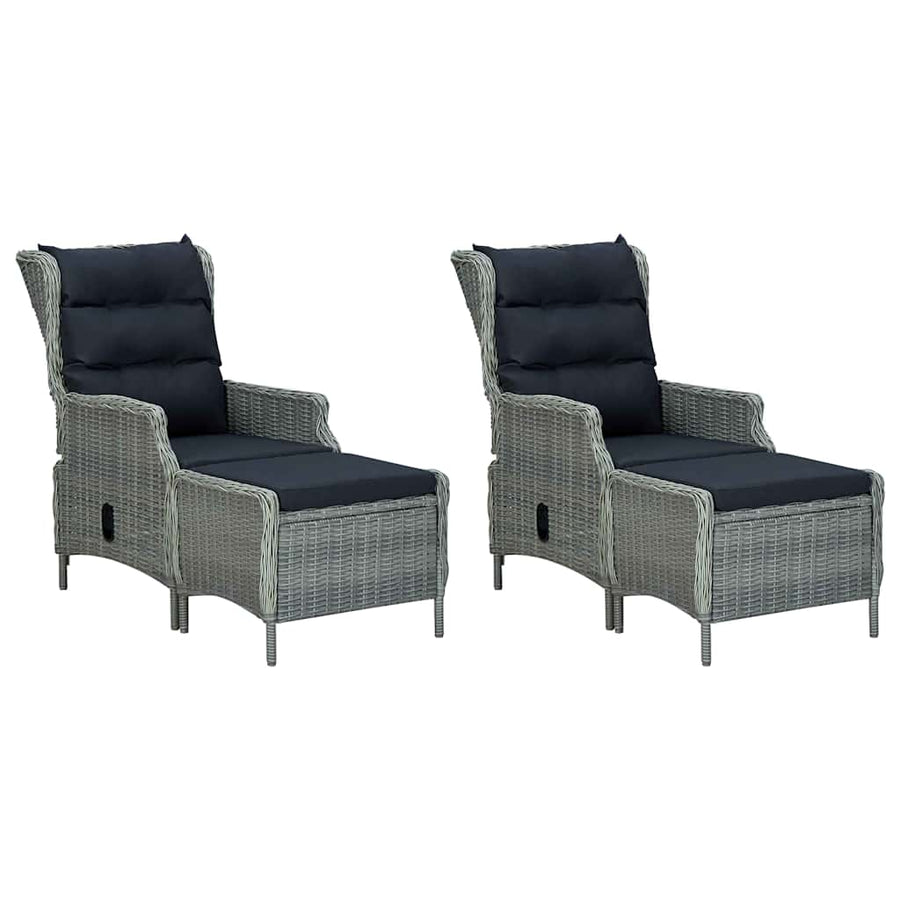 5 Piece Garden Dining Set Light Grey