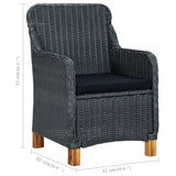 3 Piece Garden Dining Set Dark Grey - Extra Image