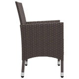5 Piece Garden Dining Set Brown - Close-Up Angle