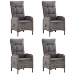 5 Piece Garden Dining Set Grey