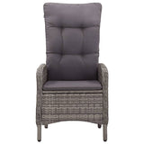5 Piece Garden Dining Set Grey - Top-Down View