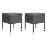 5 Piece Garden Dining Set Grey - Low Angle