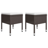 5 Piece Garden Dining Set Brown - Close-Up Angle