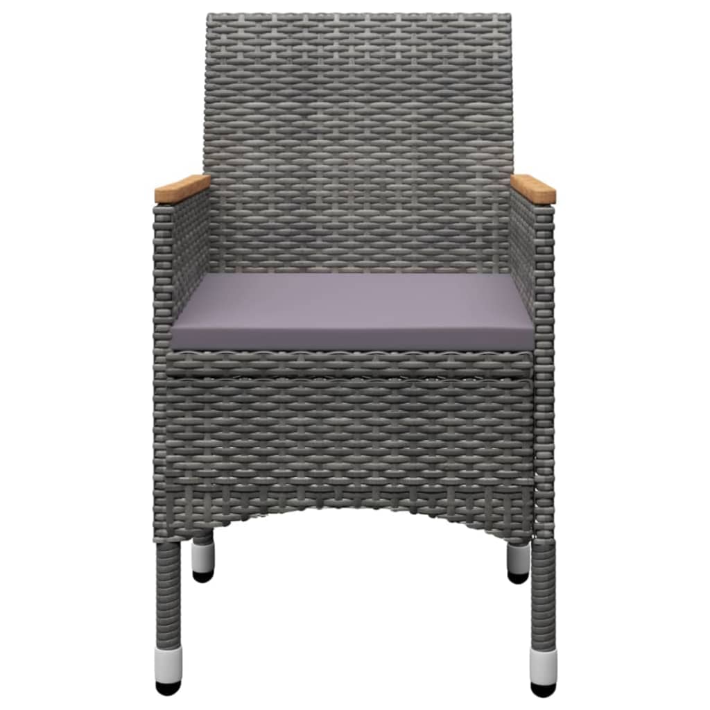 5 Piece Garden Dining Set Grey