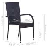 5 Piece Garden Dining Set Grey - Extra Image