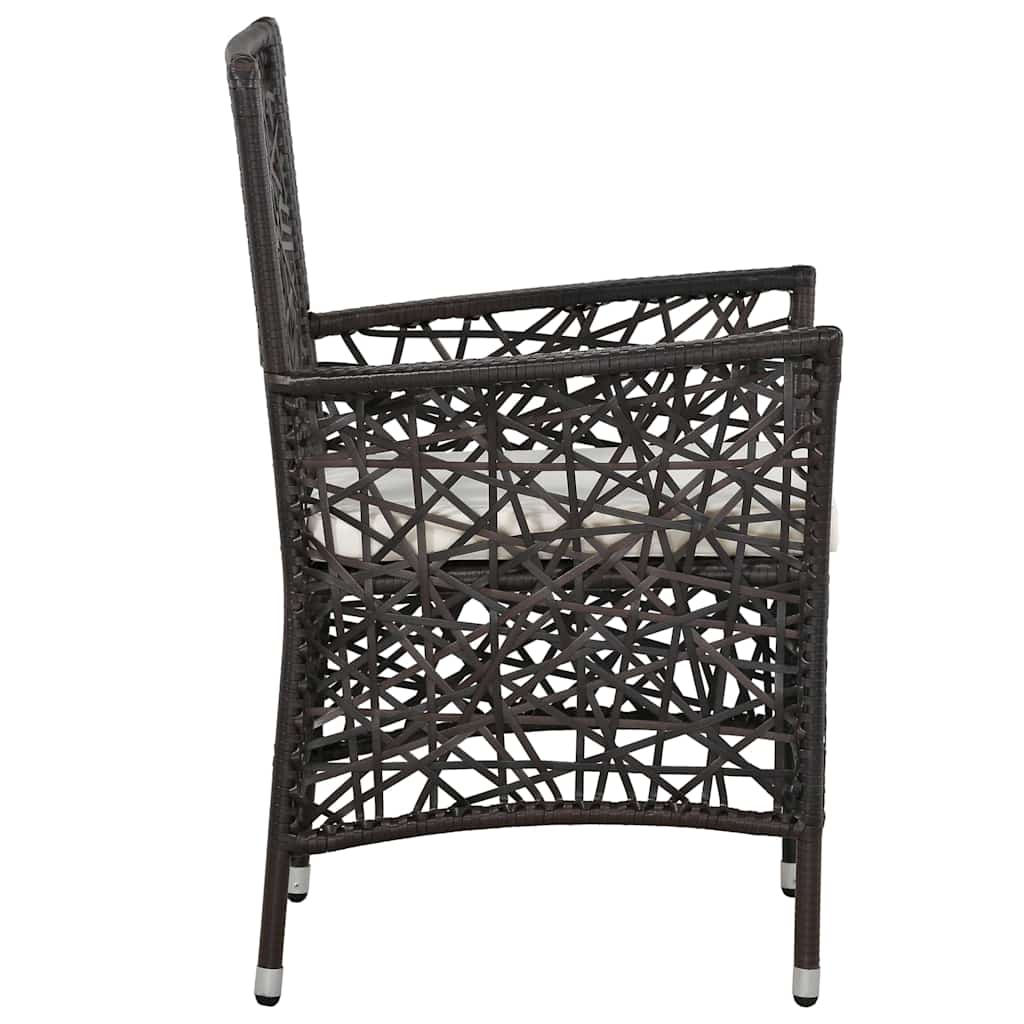 5 Piece Garden Dining Set Brown