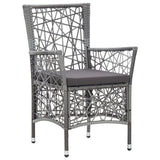 5 Piece Garden Dining Set Grey - Side View