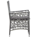 5 Piece Garden Dining Set Grey - 45-Degree Angle