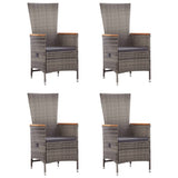 5 Piece Garden Dining Set Grey
