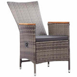 5 Piece Garden Dining Set Grey - Extra Image