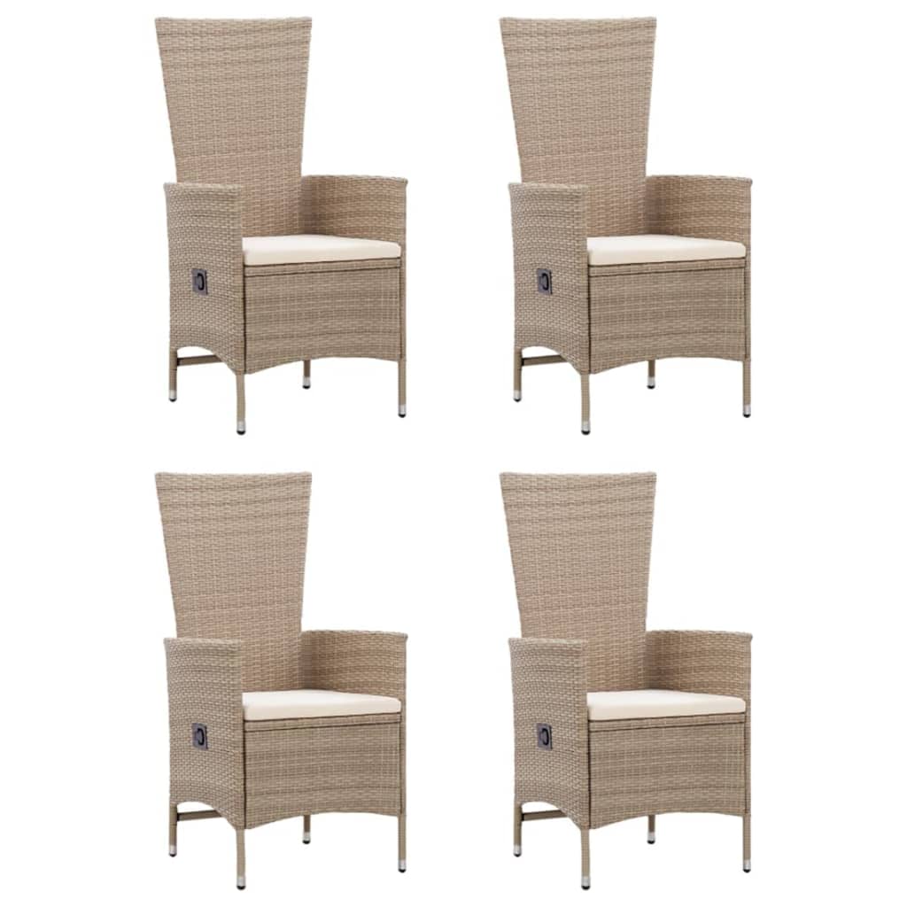 5 Piece Garden Dining Set Beige