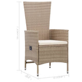 5 Piece Garden Dining Set Beige