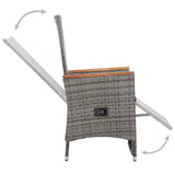 5 Piece Garden Dining Set Grey - 45-Degree Angle