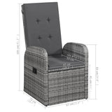 5 Piece Garden Dining Set Grey - Extra Image