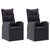 5 Piece Garden Dining Set Black